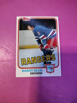 1981 Topps #3 Barry Beck New York Rangers Hockey card NM/MT - Image 1 of 2