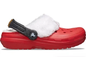 Crocs Classic Lined Santa Clog Toddler Size 10 Holiday Christmas NEW - Picture 1 of 7