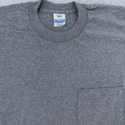 Camiseta de Bolsillo Fieldmaster De Colección Para Hombre Gris Mediana Hecha en EE. UU. Puntada Única Años 90 Foto 1 de 4