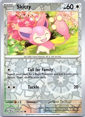 Skitty Reverse Holo Common SV05: Temporal Forces 130/162 NM - Image 1 of 2