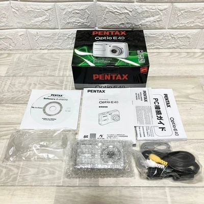 Pentax Optio E40 Silver 8MP Compact Digital Camera AA Battery Tested from Japan - Image 1 of 4