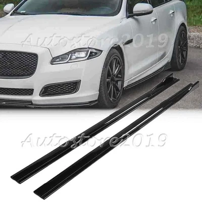 For Jaguar XF XJ 2009-2023 Side Skirts Rocker Panel Lip Splitter Spoiler Glossy Foto 1 de 4