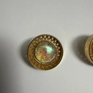 1 Knopf, Knöpfe, GOLD, Glamour, Glitzer, Kunststoff, 25mm - Bild 1 von 4