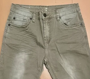 7 For All Mankind Slimmy Jeans Boys Size 12 Green Slim Fit - Very Good Condition - Picture 1 of 5
