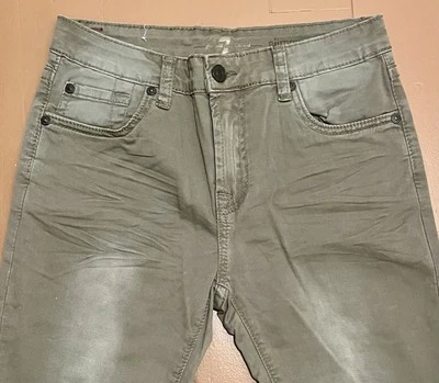 Pantalones de mezclilla 7 For All Mankind Slimmy para niños talla 12 verde calce ajustado - muy buen estado Foto 1 de 4