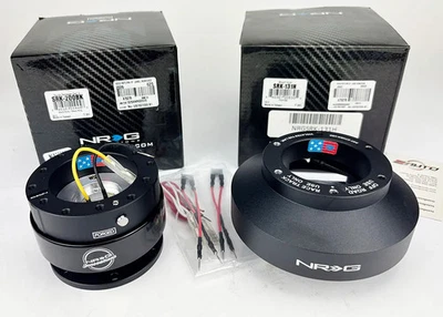 Buje de volante NRG + liberación rápida 200BK para S2000, ajuste 01-07, CRV CR-V 95-16 Foto 1 de 4