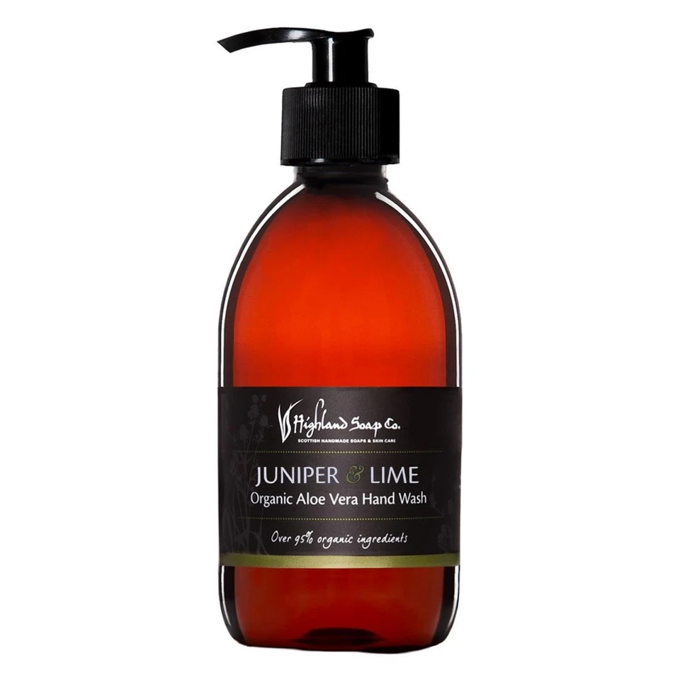 Highland Soap Co Organic Aloe Vera Hand Wash Juniper & Lime - 300ml - Image 1 of 1