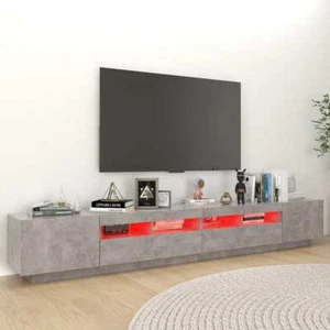 Mueble TV itzcominghome Soporte Hormigón Puertas Gris 260 cm con Luces LED - Imagen 1 de 8