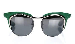 PRADA Women's Green Round 'SPR 68O' Sunglasses 141457 - Picture 1 of 6