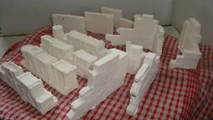 1.32 scale damaged buildings Resin cannon redoubt boxes sandbags Painted - Picture 1 of 14