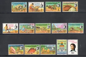 1974 CAYMAN ISLANDS Yvert e Tellier 333-346 + 333a + 333b 16 valori MNH** - Picture 1 of 2