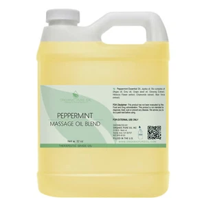 Aceite de masaje de menta 32 oz tejido orgánico no transgénico spa frotar músculo a granel - Imagen 1 de 1