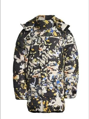 Dries Van Noten Mens Painted Puffer Coat (size large) - Image 1 of 4