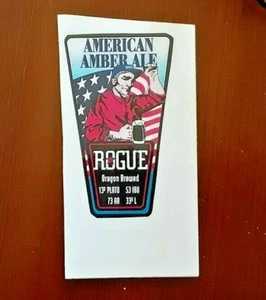 ROGUE Ales ~ "American Amber #2" Beer Tap Handle Sticker Collector/Man Cave - Picture 1 of 2