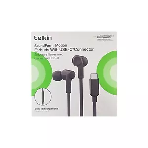 BELKIN SOUNDFORM USB-C EARPHONES HEADPHONES FOR IPAD PRO SAMSUNG LG G3H0002BTBLK - Bild 1 von 1