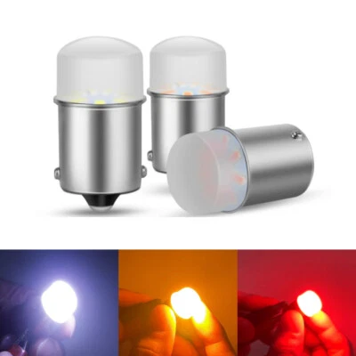 2pcs Car Signal Light R5W R10W DRL Daytime Running Lamp LED Bulb 1156 BAY15s - Image 1 of 4