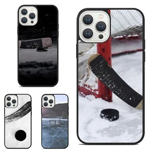 For iPhone SE XS XR Max 5 6 7 8 Plus Anti Fingerprint Love Ice Hockey Stick Puck - Picture 1 of 25