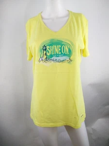 Life is Good Women Short Sleeve Crusher Lite Vee Shine On Yellow Medium G3812 - Picture 1 of 10