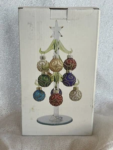 Blown Art Christmas Tree with 12 Swirl Ornaments LS Arts, Inc - Picture 1 of 5