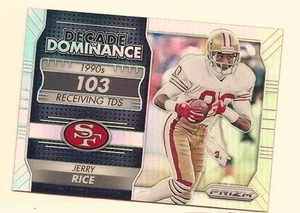 JERRY RICE 2016 PANINI PRIZM JAHRZEHNT DER DOMINANZ PRIZMKARTE - Bild 1 von 1