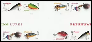 US 5965c Freshwater Fishing Lures imperf NDC cross gutter block 2x4 MNH 2025 - Picture 1 of 1