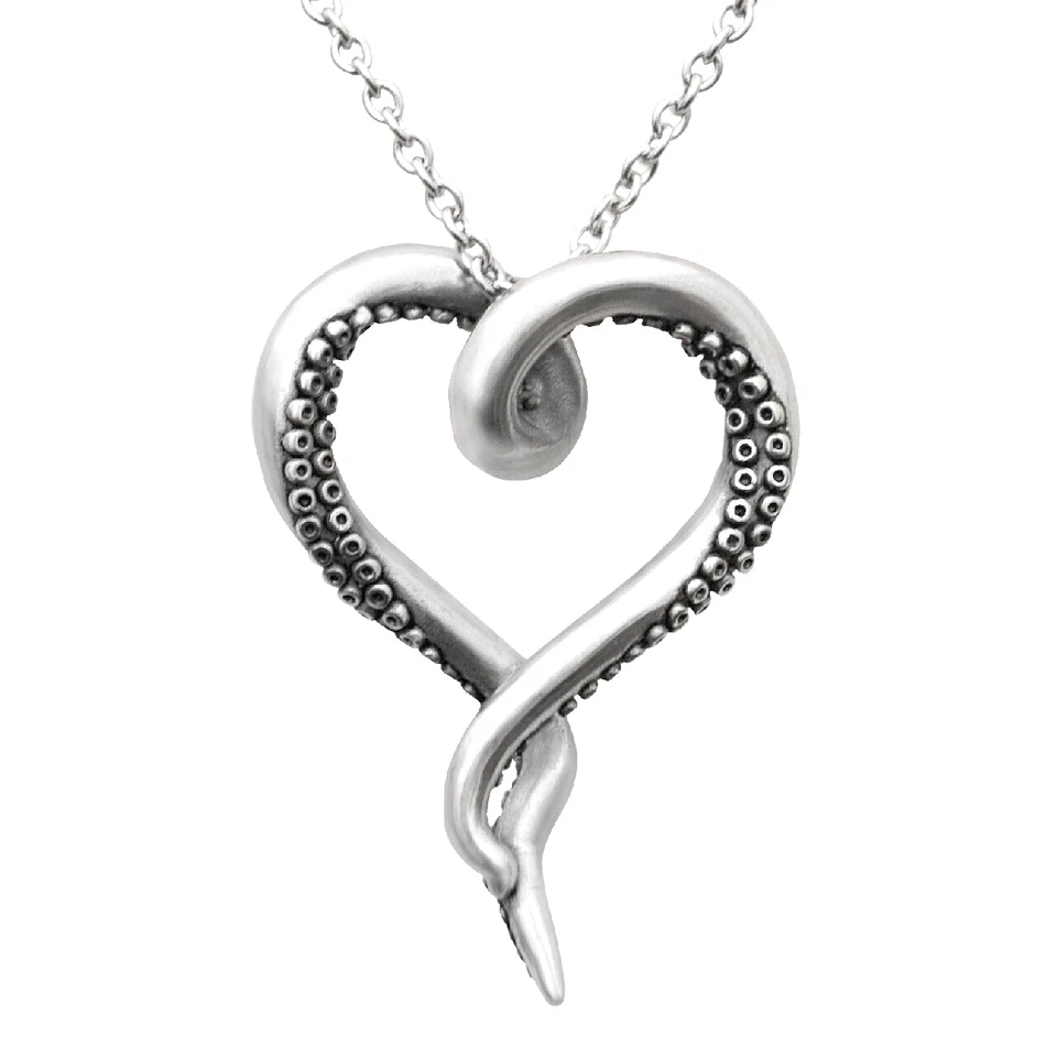Heart Love Necklace Octopus Tentacle Heart stainless steel pendant by Controse - Image 1 of 4
