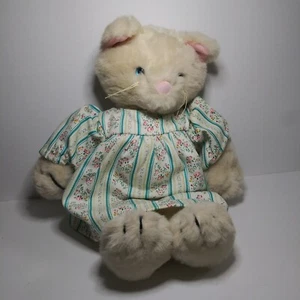 Farm Floppies Kitty Kitten 15in Plush Vintage 1984 North American Bear Co. Clean - Picture 1 of 7