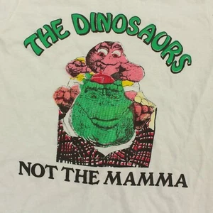 vtg 90s single stitch The Dinosaurs t-shirt Youth MEDIUM tv show not the mama - Picture 1 of 4