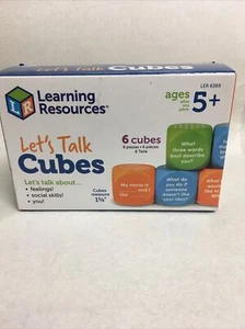 NEW Let’s Talk Cubes - Learning Resources - 6 Cubes Ages 5+ SEL & Autism Therapy - Picture 1 of 3