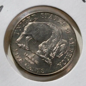 2005-P 5 Cent Rear Wounded Bison Error Coin Jefferson Nickel Die Crack - Picture 1 of 4