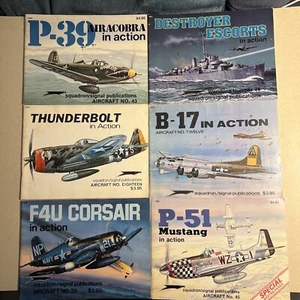 Lot of 6: Squadron Signal in action Aircraft 12, 18, 29, 43, 45 Warships 11 | VG - Picture 1 of 23