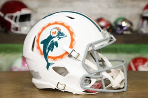 Casco auténtico Miami Dolphins Riddell Speed - 1972 retroceso - Imagen 1 de 5