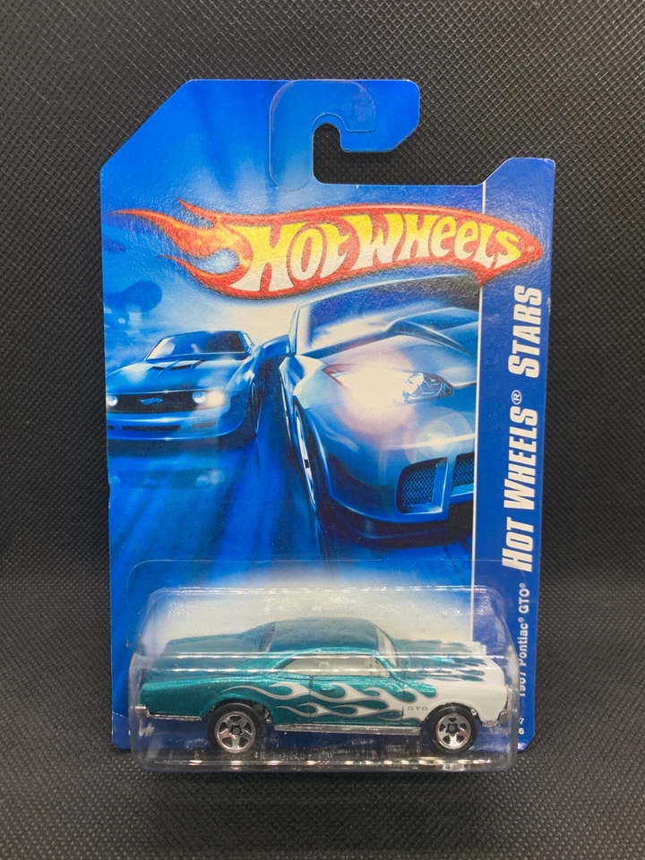 Hot Wheels - '67 Pontiac GTO Blue Flames HW Designs 2006 Diecast - 1:64 - BOXED - Image 1 of 4