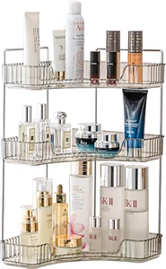 Corner Counter Bathroom Organizer Countertop, 3 Tiers Cosmetic Perfume Tray, Van - Picture 1 of 6