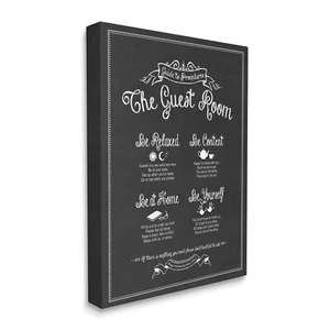 Stupell Industries The Guest Room Guide Canvas Wall Art, 24x30, Design by Art... - Picture 1 of 7