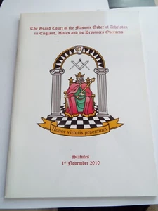 2010 STATUTES Masonic Order of Athelstan & Appendant Order of the Scarlet Mantle - Foto 1 di 9