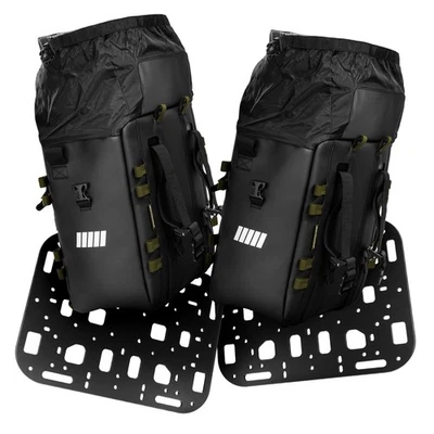 Bolsas de sillín para moto 2x SC-32 - con incrustación - Incluye placas de montaje SCHNORR Foto 1 de 4