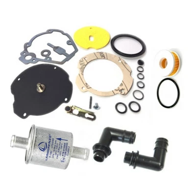 TAGLIANDO GPL LANDI RENZO KIT REVISIONE + FILTRO FASE LIQUIDA/GAS SPOLE COMPLETO - Immagine 1 di 4