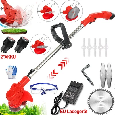 ⭐⭐Akku Rasentrimmer Mit 2 Akku und Ladegerät Freischneider Motorsense⭐⭐ - Bild 1 von 4