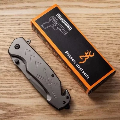 Browning Tactical Folding Knife 3.9" Stainless Steel Aluminum Handle - Image 1 of 4