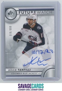 2023-24 SPA Future Watch Auto inscribed Adam Fantilli RC /999 #106 Columbus Blue - Picture 1 of 3