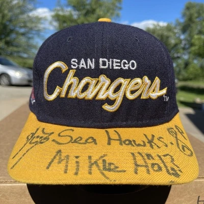 Vintage San Diego Chargers Sports Specialties Wool Script Fitted Hat Cap  - Image 1 of 4