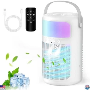 4-in-1 tragbare Klimaanlage, 3 Geschwindigkeiten Ventilator, Luftbefeuchter, Fernbedienung, 1500 ml - Bild 1 von 7