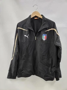 Chaqueta de la Selección Nacional de Italia para Hombres Grande Negra Fútbol Puma FIGC Camiseta de Pista Cremallera Completa - Imagen 1 de 18