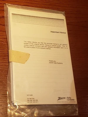 New Vintage Zenith/ Heathkit Z-2500 Series Service Guide/ Manual - Image 1 of 4