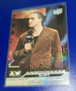 2024 AEW Upper Deck RJ City #100 Pyro Wrestling Rookie Card RC all elite - Picture 1 of 2