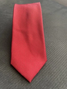 Krawatte Nautica rot klassisch weiß Mikropunkte Business formell für jeden Anlass - Bild 1 von 2