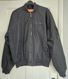 Airwalk Bomber Jacket Men's Size M Black Zip-Up Casual Streetwear Coat - Picture 1 of 12