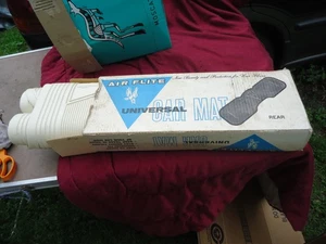 VTG NOS REAR FLOOR MAT AIR FLITE WHITE 50S 60S ALL MODELS MONKEY GRIP NEW IN BOX - Picture 1 of 5