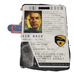 2009 GI JOE THE RISE OF COBRA Series 25 AIR RAID V1 Figure FILECARD - Picture 1 of 1